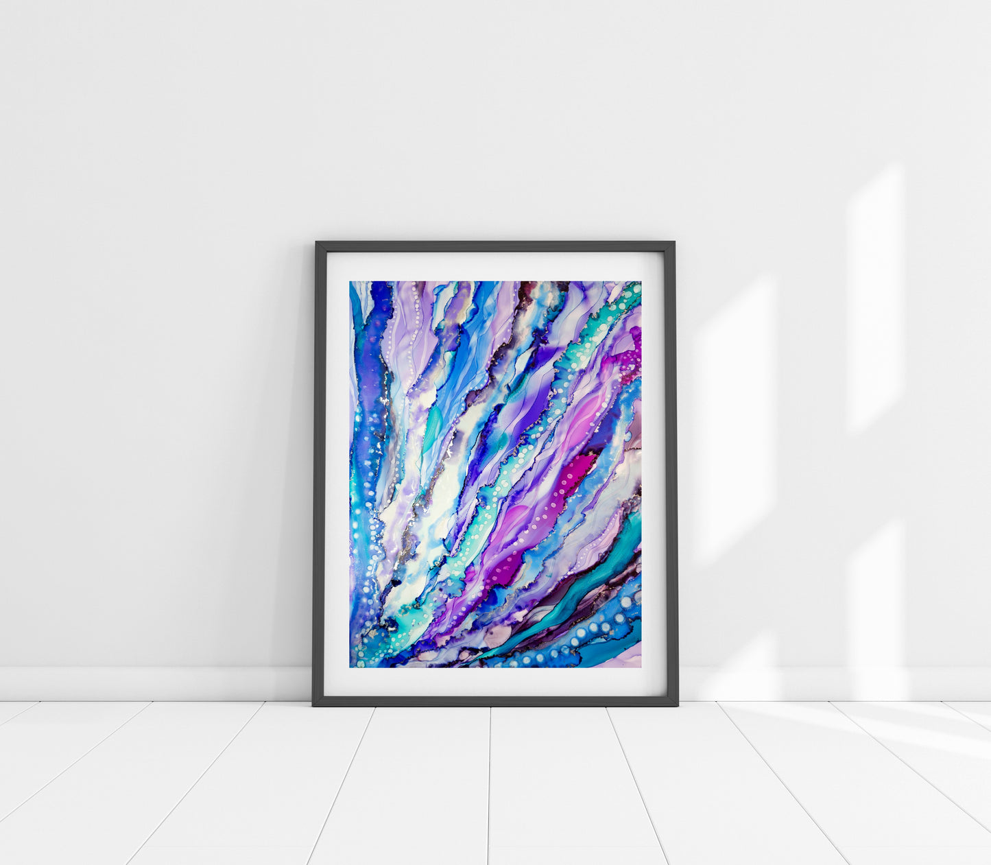 A free-flowing abstract artwork representing the power of letting go and embracing personal peace.